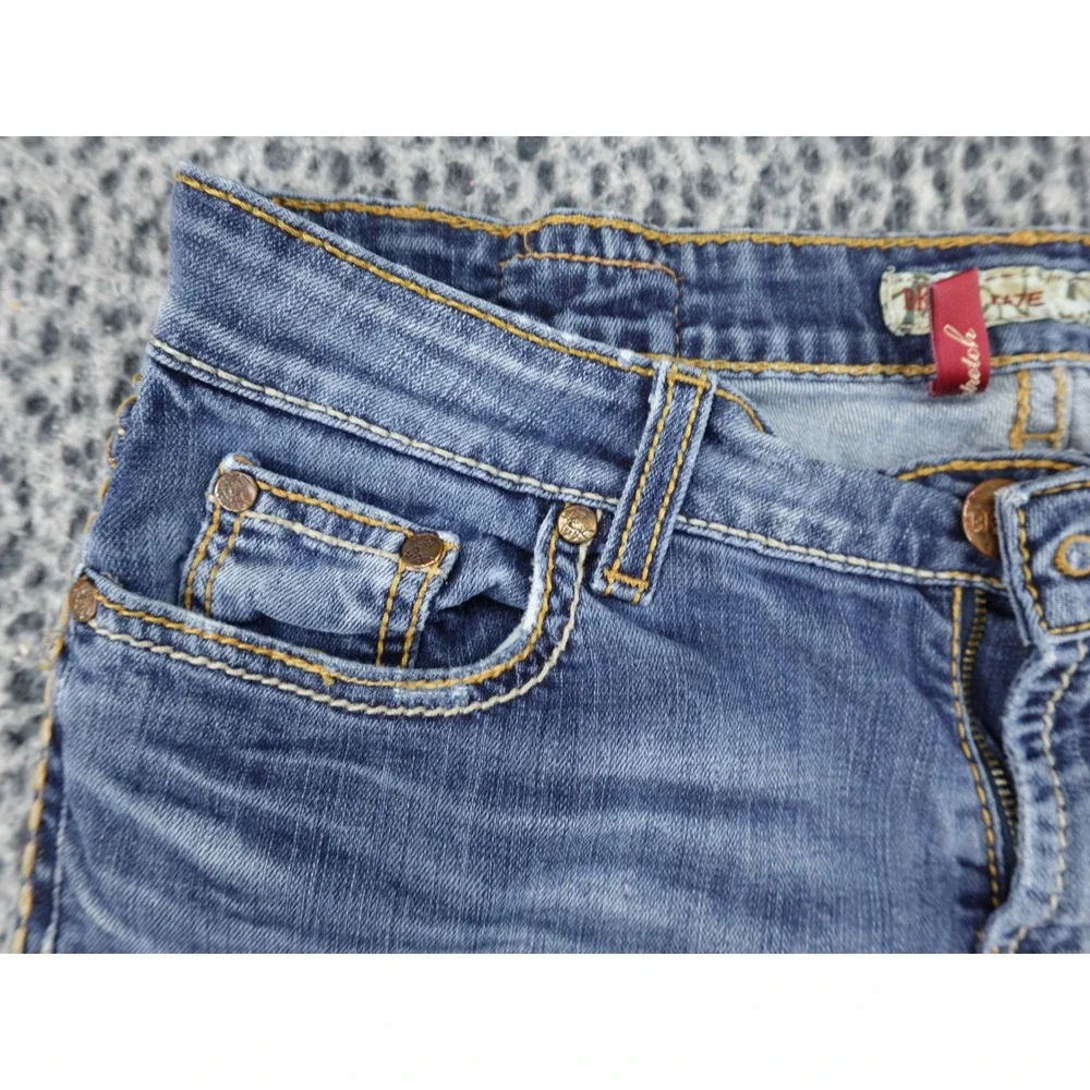 BKE Kate Denim Shorts‎ Womens 29 Blue Distressed Cut Off Stretch Medium Wash